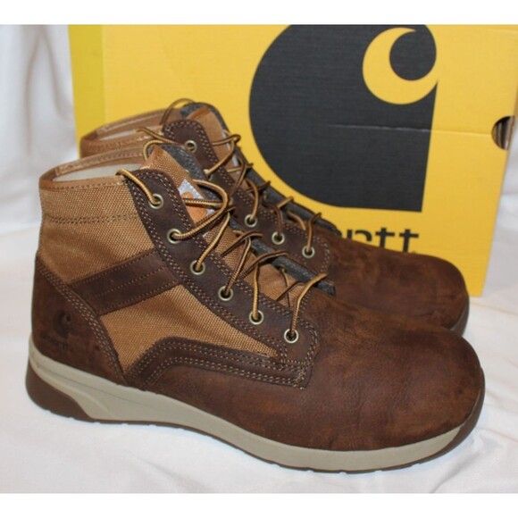 NWT Carhartt Men's US Size 10.5 Force Lightweight Elite Hazard Brown Boot - Picture 2 of 7
